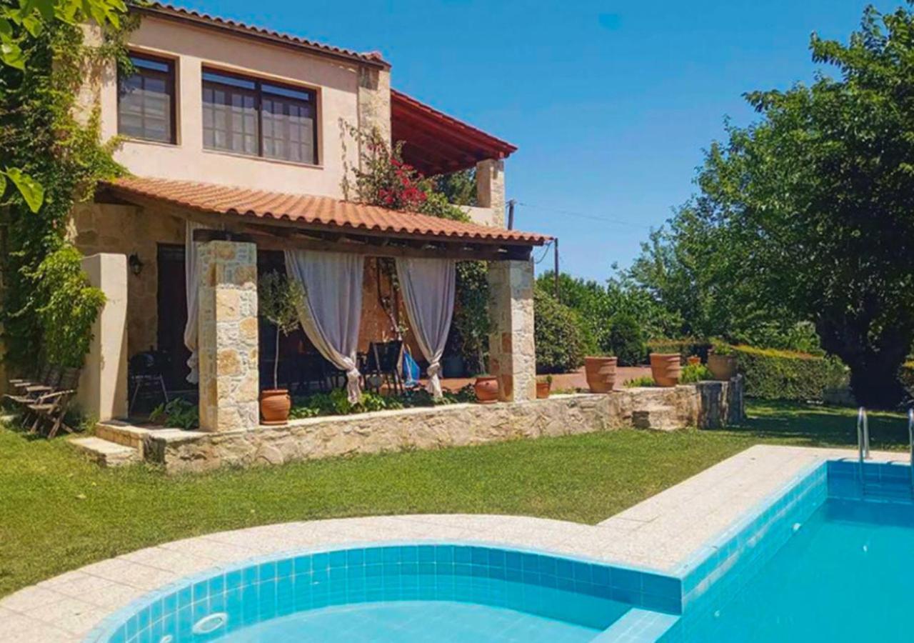 Villa Skine With Private Pool And Garden ハニア エクステリア 写真
